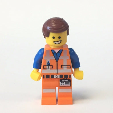 LEGO Minifigure-Emmet - Wide Smile, without Piece of Resistance-The LEGO Movie-TLM066-Creative Brick Builders